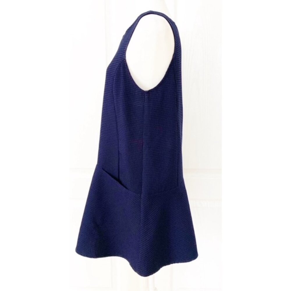 BB‎ Dakota Navy Blue Raven Drop Waist Waffle Dress – Size Small - Picture 5 of 6